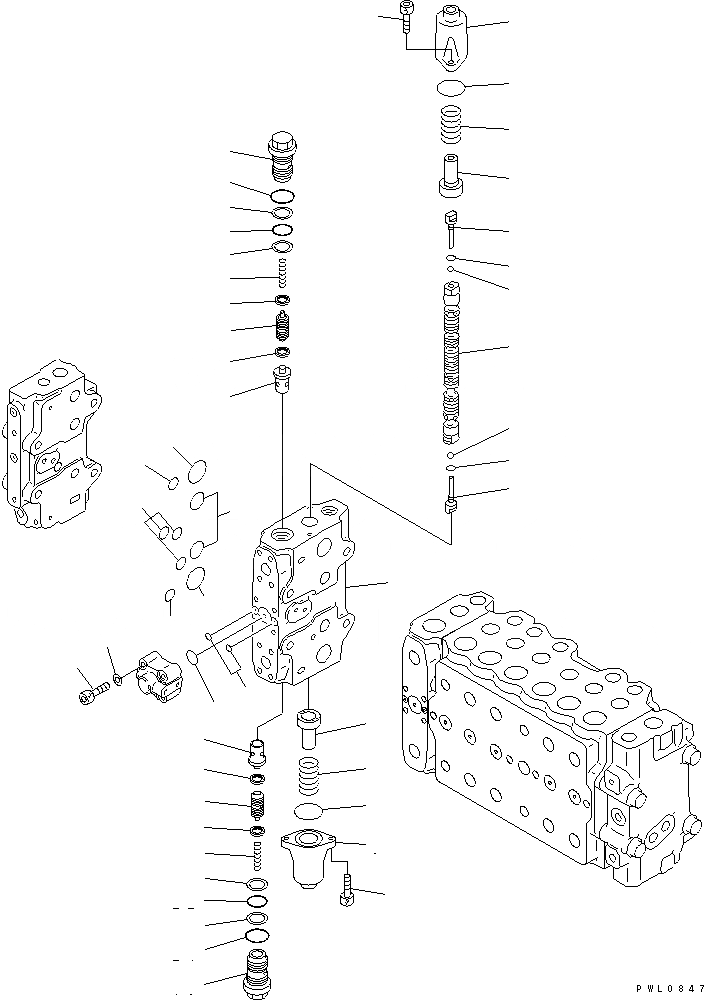 Схема запчастей Komatsu PC228USLC-1 - ОСНОВН. КЛАПАН (-АКТУАТОР) (/) (ОТВАЛ И ТУННЕЛЬН. СПЕЦ-Я.) ОСНОВН. КОМПОНЕНТЫ И РЕМКОМПЛЕКТЫ