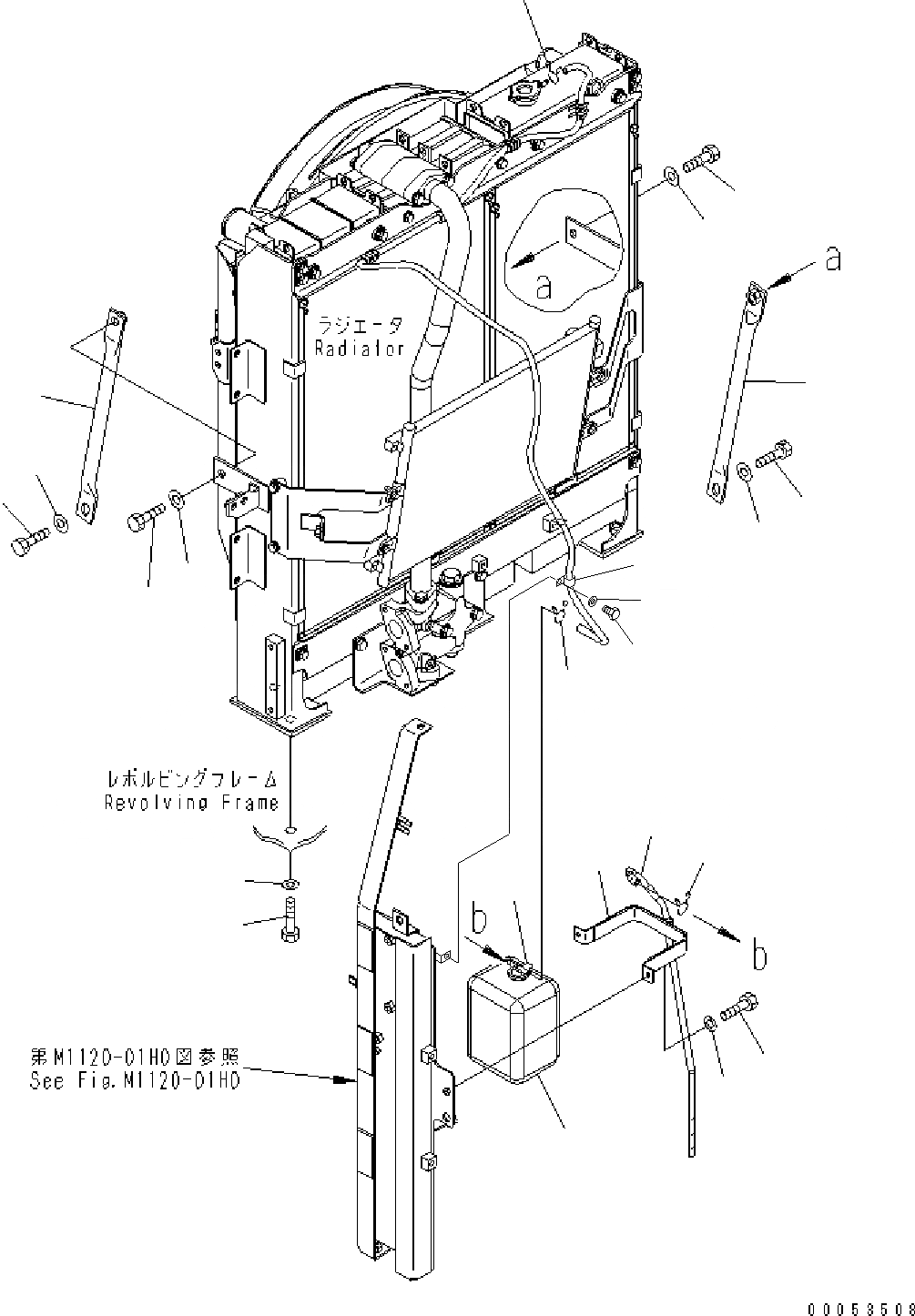 Схема запчастей Komatsu PC228USLC-3E0 - ОХЛАЖД-Е (ВТОРИЧН. БАК И КРЕПЛЕНИЕ РАДИАТОРА) СИСТЕМА ОХЛАЖДЕНИЯ