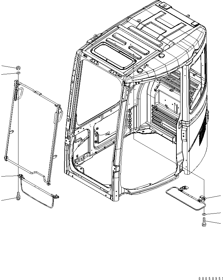 Схема запчастей Komatsu PC228USLC-3E0 - КОЗЫРЕК ОТ СОЛНЦА. КАБИНА ОПЕРАТОРА И СИСТЕМА УПРАВЛЕНИЯ