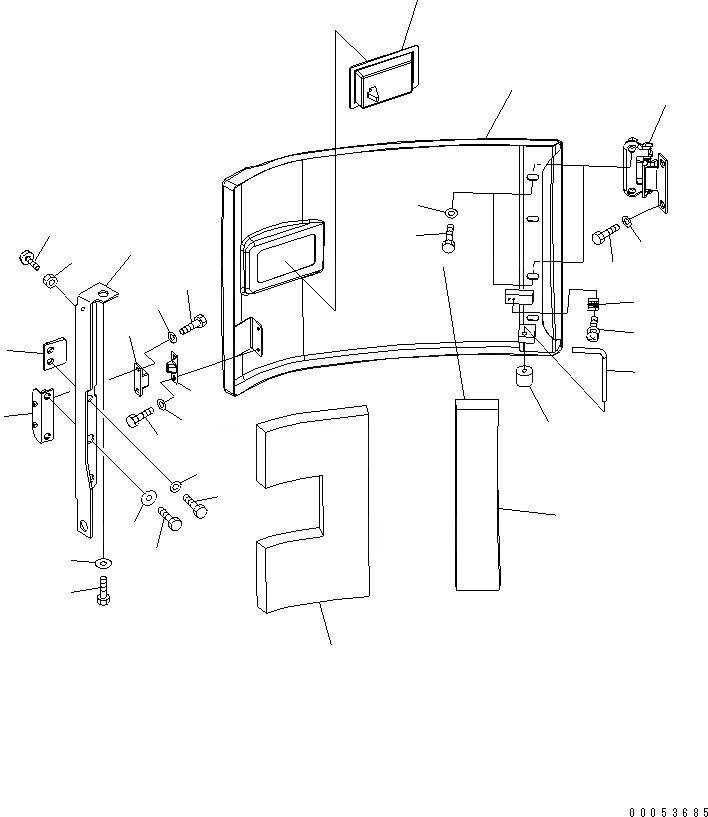 Схема запчастей Komatsu PC228USLC-3E0 - ПЕРЕДН. КРЫШКА(COVER) (/) ( АКТУАТОР) ЧАСТИ КОРПУСА