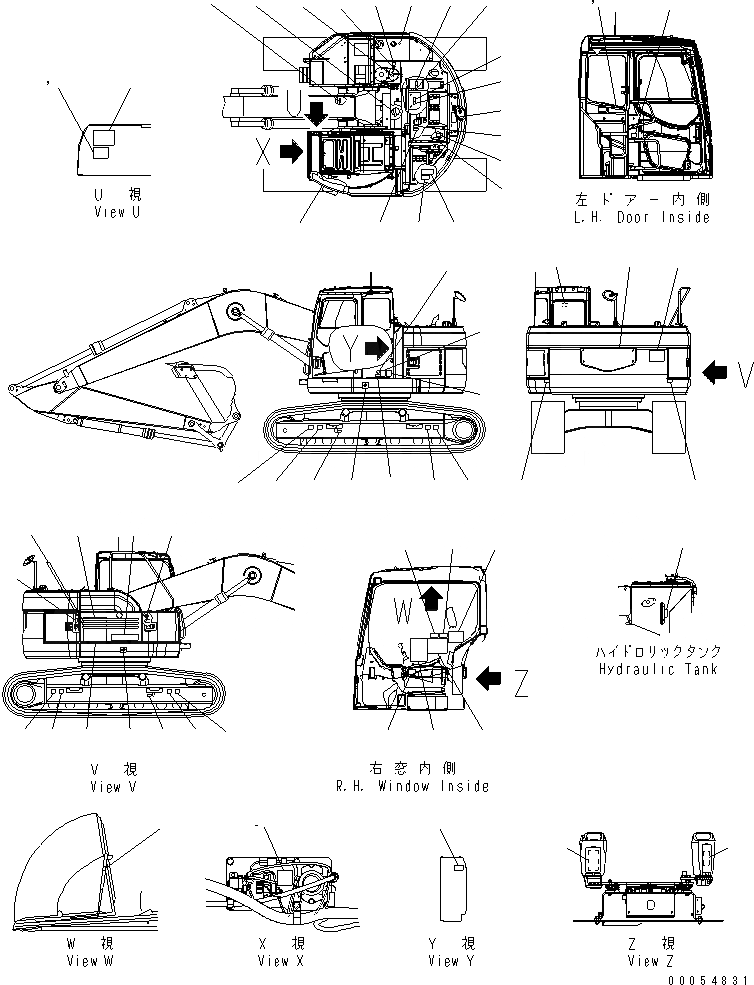 Схема запчастей Komatsu PC228USLC-3E0 - ТАБЛИЧКИ (LC) МАРКИРОВКА