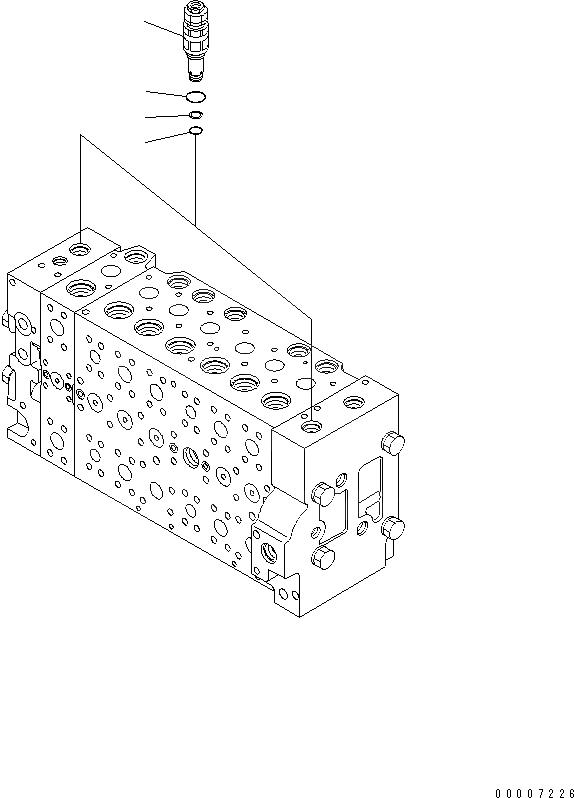 Схема запчастей Komatsu PC228USLC-3E0 - ОСНОВН. КЛАПАН (7-СЕКЦИОНН.) (9/9) ОСНОВН. КОМПОНЕНТЫ И РЕМКОМПЛЕКТЫ