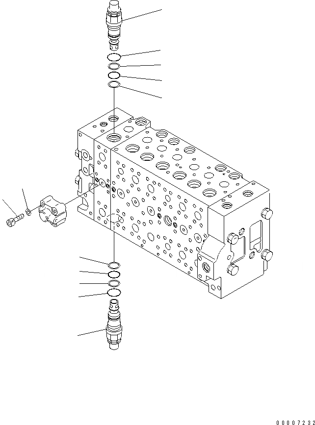 Схема запчастей Komatsu PC228USLC-3E0 - ОСНОВН. КЛАПАН (7-СЕКЦИОНН.) (8/9) ОСНОВН. КОМПОНЕНТЫ И РЕМКОМПЛЕКТЫ