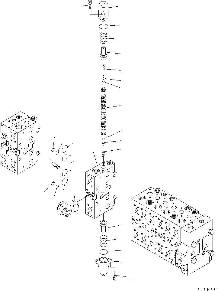 Схема запчастей Komatsu PC228USLC-3E0 - ОСНОВН. КЛАПАН (8-СЕКЦИОНН.) (7/) (СПЕЦИФ-Я С ОТВАЛОМ) ОСНОВН. КОМПОНЕНТЫ И РЕМКОМПЛЕКТЫ