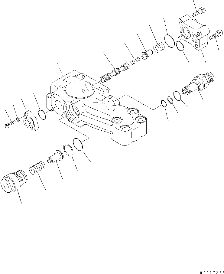 Схема запчастей Komatsu PC228USLC-3E0 - КЛАПАН ПЕРЕГРУЗКИ (ДЛЯ ЦИЛИНДРА СТРЕЛЫ ЛЕВ.) ОСНОВН. КОМПОНЕНТЫ И РЕМКОМПЛЕКТЫ