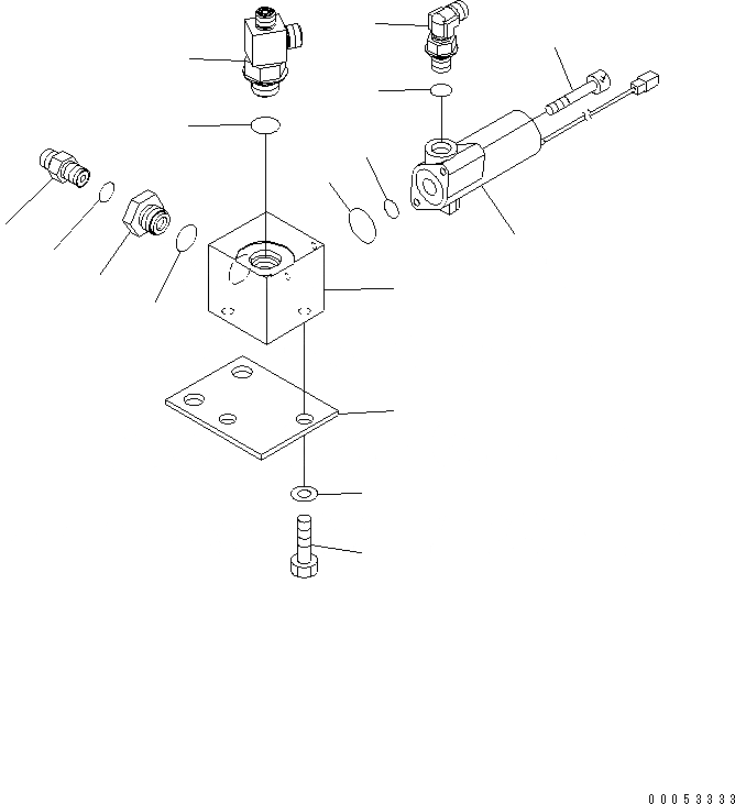 Схема запчастей Komatsu PC228USLC-3E0 - СОЛЕНОИДНЫЙ КЛАПАН (ВНУТР. ЧАСТИ) ОСНОВН. КОМПОНЕНТЫ И РЕМКОМПЛЕКТЫ