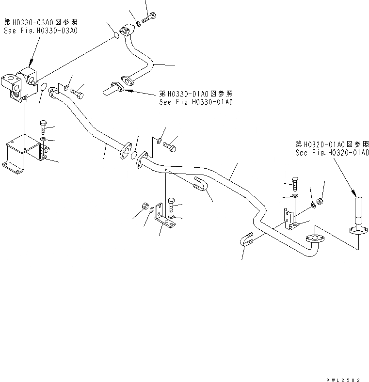 Схема запчастей Komatsu PC228US-2J - ВОЗВРАТНАЯ ЛИНИЯ(ТРУБКА) ГИДРАВЛИКА