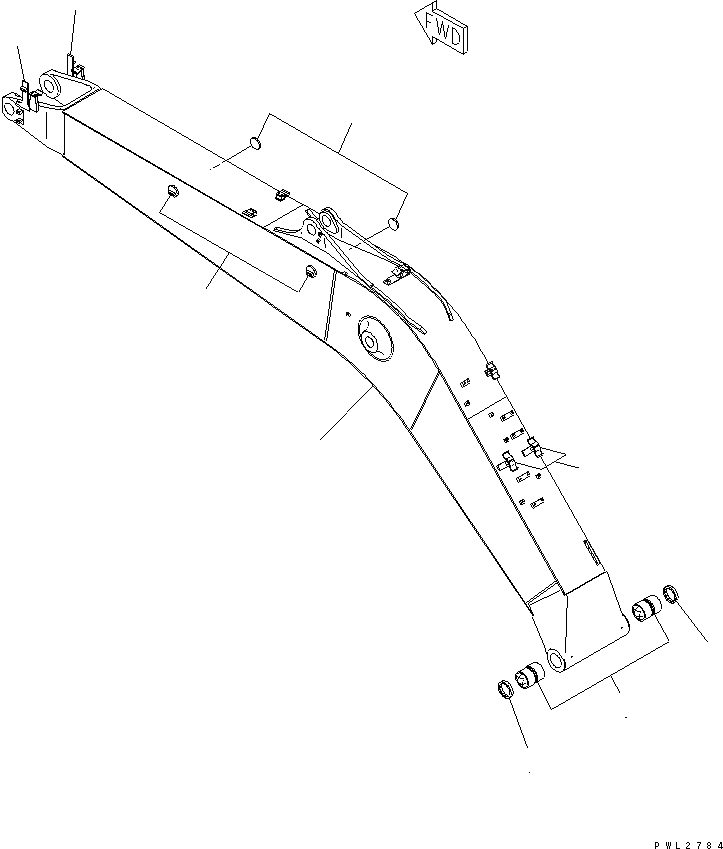 Схема запчастей Komatsu PC228US-2J - MONO-СТРЕЛА (.7M СТРЕЛА) (УСИЛ.) (С ДОПОЛН. ГИДРОЛИНИЕЙ) (ДЛЯ ЕС)(№-) РАБОЧЕЕ ОБОРУДОВАНИЕ