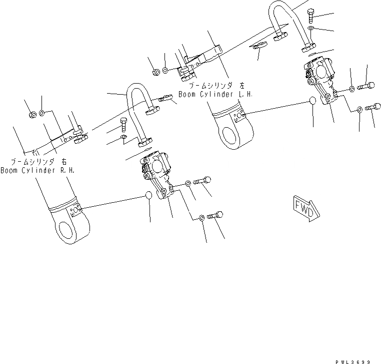 Схема запчастей Komatsu PC228US-2J - ЦИЛИНДР СТРЕЛЫ(КЛАПАН ПЕРЕГРУЗКИ) (ДЛЯ ЕС)(№-) РАБОЧЕЕ ОБОРУДОВАНИЕ