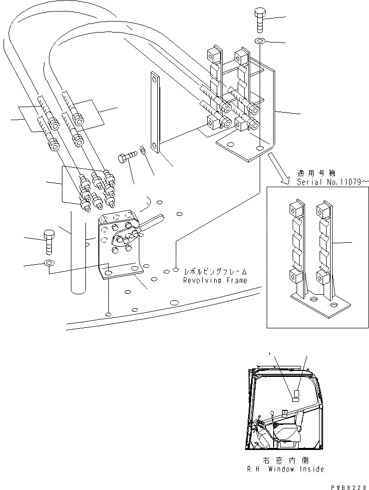 Схема запчастей Komatsu PC228US-1 - MULIT PATERN КЛАПАН (КОРПУС) (WAY) ГИДРАВЛИКА