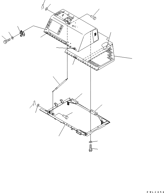 Схема запчастей Komatsu PC228US-1 - КАПОТ (КАПОТ) (/)(№-) ЧАСТИ КОРПУСА