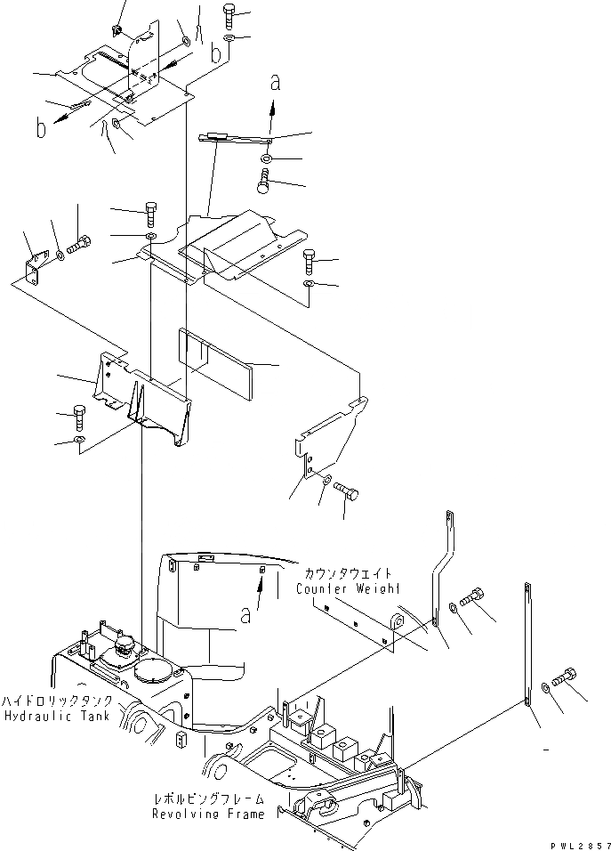 Схема запчастей Komatsu PC228US-1 - КАПОТ (КАПОТ) (/) (ТУННЕЛЬН. СПЕЦ-Я.)(№-) ЧАСТИ КОРПУСА