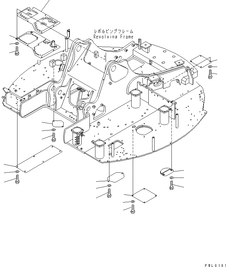 Схема запчастей Komatsu PC228US-1 - НИЖН. КРЫШКА (СПЕЦ-Я ДЛЯ РАЗРУШ. ЗДАНИЙ) ЧАСТИ КОРПУСА