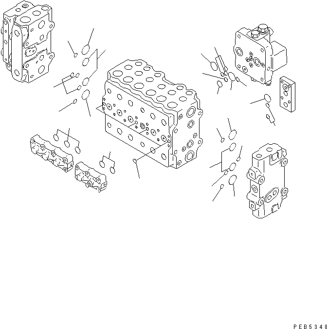 Схема запчастей Komatsu PC228US-1 - ОСНОВН. КЛАПАН (-АКТУАТОР) (/) (ДЛЯ MONO-СТРЕЛА) ОСНОВН. КОМПОНЕНТЫ И РЕМКОМПЛЕКТЫ