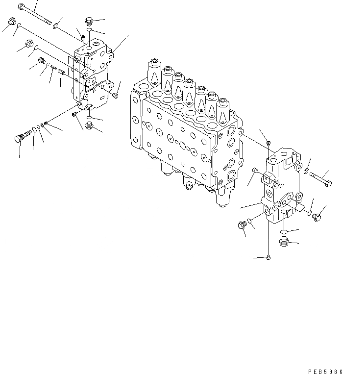 Схема запчастей Komatsu PC228US-1 - ОСНОВН. КЛАПАН (-АКТУАТОР) (/) (ДЛЯ MONO-СТРЕЛА) ОСНОВН. КОМПОНЕНТЫ И РЕМКОМПЛЕКТЫ