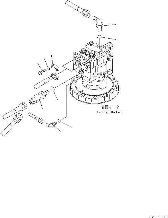 Схема запчастей Komatsu PC228USLC-2J - МОТОР ПОВОРОТА (СОЕДИНИТЕЛЬН. ЧАСТИ) ПОВОРОТН. КРУГ И КОМПОНЕНТЫ