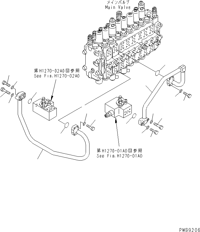 Схема запчастей Komatsu PC228UU-1-TN - НАВЕСНОЕ ОБОРУД-Е ( АКТУАТОР) (КЛАПАН)(№-7) ГИДРАВЛИКА