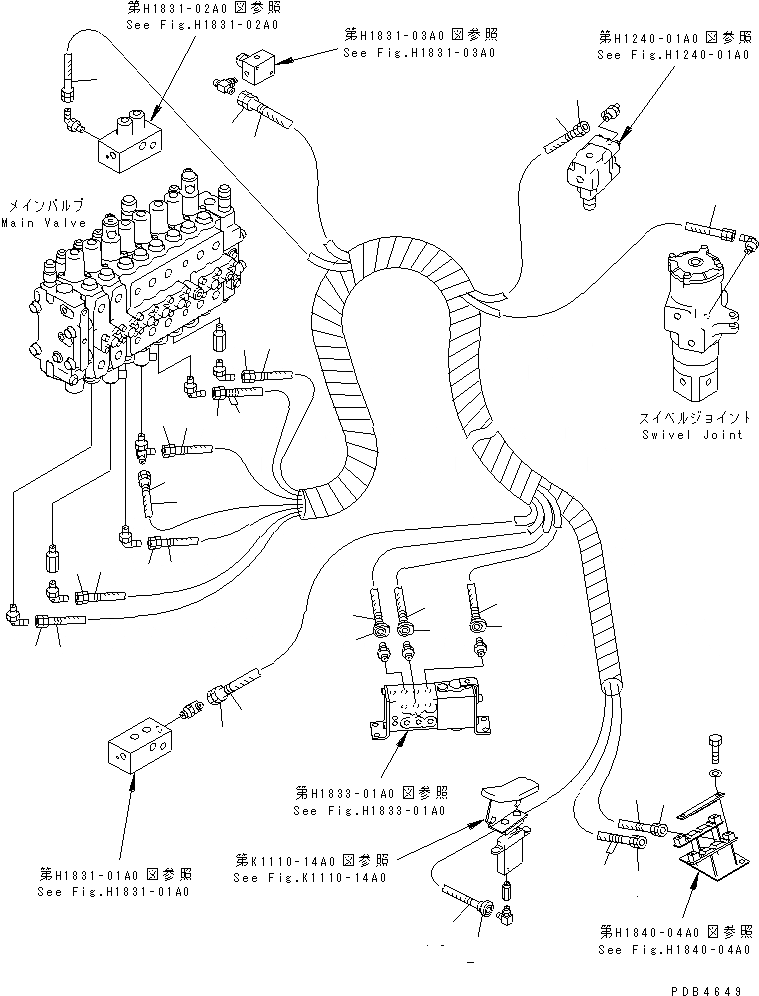 Схема запчастей Komatsu PC228UU-1-TN - ОСНОВН. ЛИНИЯ PPC (КЛАПАН PPC) (КЛАПАН НИЖН. ЛИНИЯ) ( АКТУАТОР) (ТУННЕЛЬН. СПЕЦ-Я.)(№-) ГИДРАВЛИКА