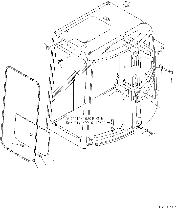 Схема запчастей Komatsu PC228UU-1-TN - КАБИНА (ПЕРЕДН. НИЖН. СТЕКЛА И LINING)(№-7) КАБИНА ОПЕРАТОРА И СИСТЕМА УПРАВЛЕНИЯ