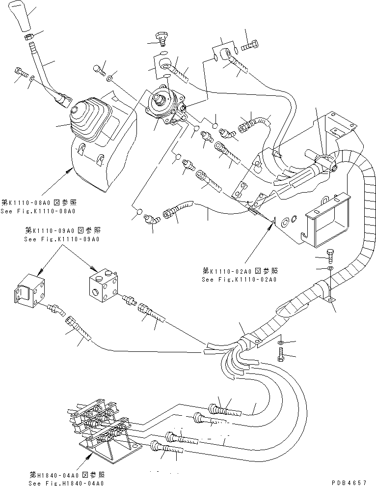 Схема запчастей Komatsu PC228UU-1-TN - ОСНОВН. КОНСТРУКЦИЯ (РЫЧАГ И ТРУБЫ) (ЛЕВ.)(№-) КАБИНА ОПЕРАТОРА И СИСТЕМА УПРАВЛЕНИЯ