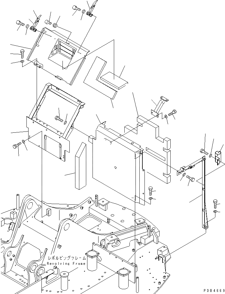 Схема запчастей Komatsu PC228UU-1-TN - КАПОТ (ЧАСТЬITON COVER) (/) (ТУННЕЛЬН. СПЕЦ-Я.)(№-) ЧАСТИ КОРПУСА