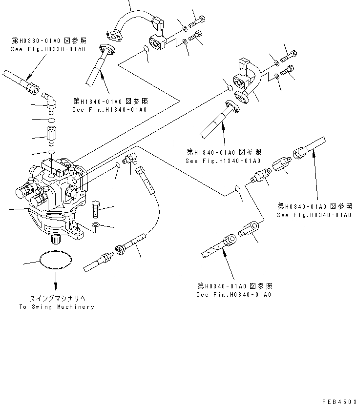 Схема запчастей Komatsu PC228UU-1-TN - МОТОР ПОВОРОТА (СОЕДИНИТЕЛЬН. ЧАСТИ)(№-) ПОВОРОТН. КРУГ И КОМПОНЕНТЫ