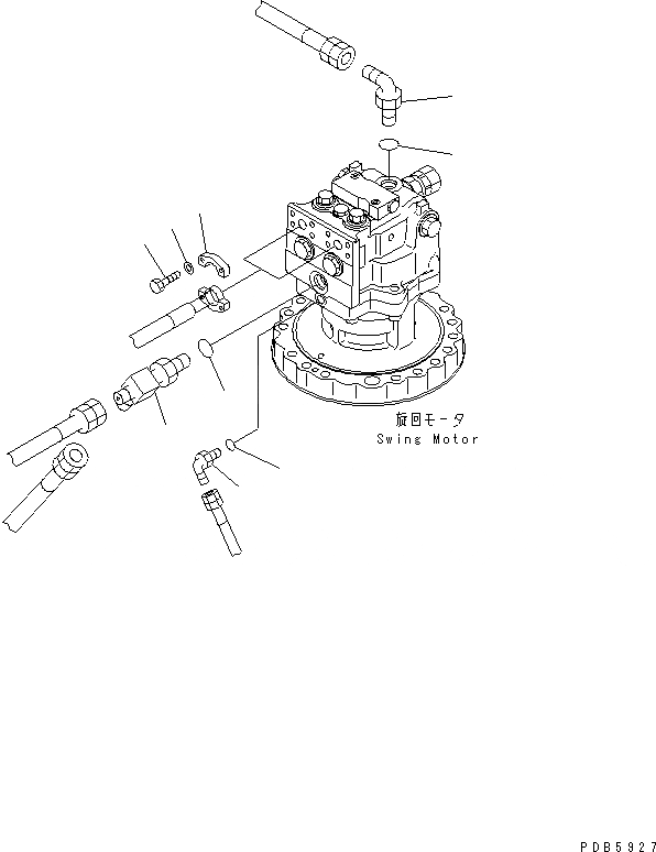 Схема запчастей Komatsu PC228UU-1-TN - МОТОР ПОВОРОТА (СОЕДИНИТЕЛЬН. ЧАСТИ)(№-) ПОВОРОТН. КРУГ И КОМПОНЕНТЫ