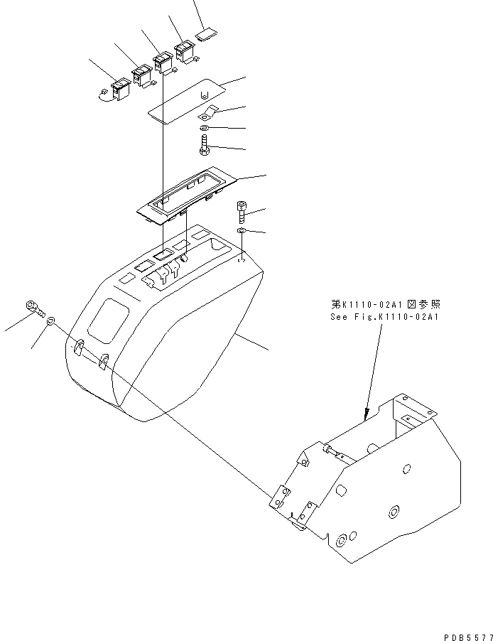 Схема запчастей Komatsu PC228UU-1 - ОСНОВН. КОНСТРУКЦИЯ (COVER) (ЛЕВ.) (ДЛЯ OFFSET СТРЕЛА)(№-7) КАБИНА ОПЕРАТОРА И СИСТЕМА УПРАВЛЕНИЯ