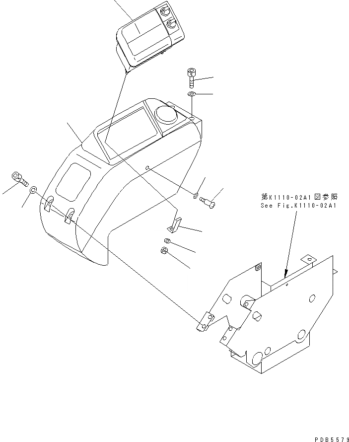 Схема запчастей Komatsu PC228UU-1 - ОСНОВН. КОНСТРУКЦИЯ (ПАНЕЛЬ) (ДЛЯ OFFSET СТРЕЛА)(№-7) КАБИНА ОПЕРАТОРА И СИСТЕМА УПРАВЛЕНИЯ