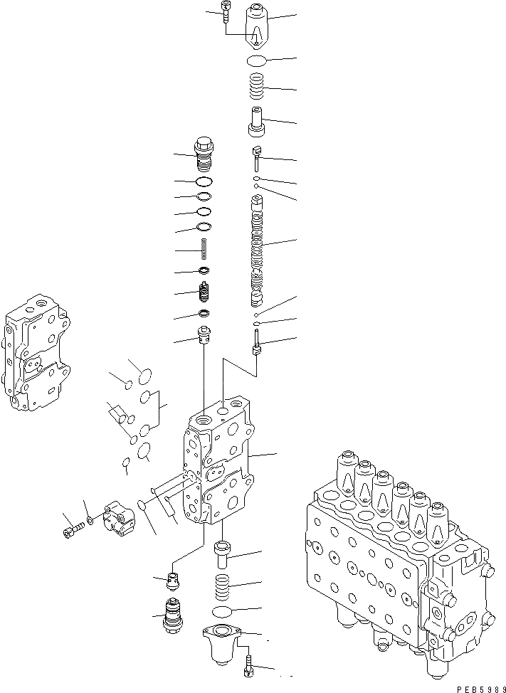 Схема запчастей Komatsu PC228UU-1 - ОСНОВН. КЛАПАН (-АКТУАТОР) (/) (ДЛЯ OFFSET СТРЕЛА)(№-) ОСНОВН. КОМПОНЕНТЫ И РЕМКОМПЛЕКТЫ