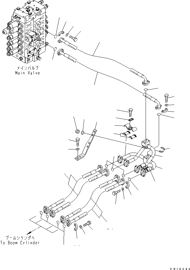 Схема запчастей Komatsu PC228US-3U - ГИДРОЛИНИЯ СТРЕЛЫ(№-) ГИДРАВЛИКА