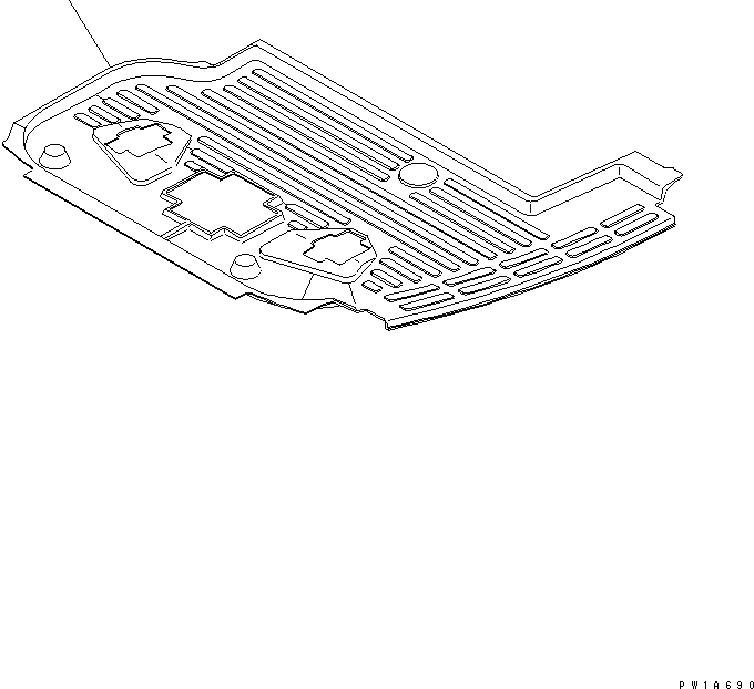 Схема запчастей Komatsu PC228US-3U - ПОКРЫТИЕ ПОЛА( АКТУАТОР)(№-) КАБИНА ОПЕРАТОРА И СИСТЕМА УПРАВЛЕНИЯ