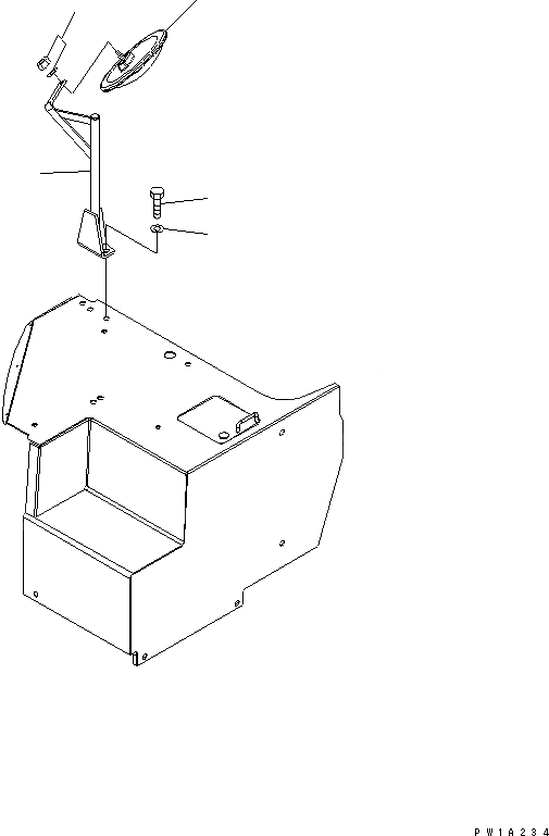 Схема запчастей Komatsu PC228US-3U - ЗАДН. VIEW MIRROR¤ ПРАВ. (YELНИЗ.)(№-) ЧАСТИ КОРПУСА