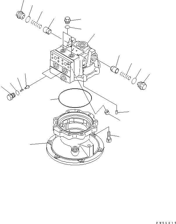 Схема запчастей Komatsu PC228US-3U - МОТОР ПОВОРОТА (/)(№-) ОСНОВН. КОМПОНЕНТЫ И РЕМКОМПЛЕКТЫ