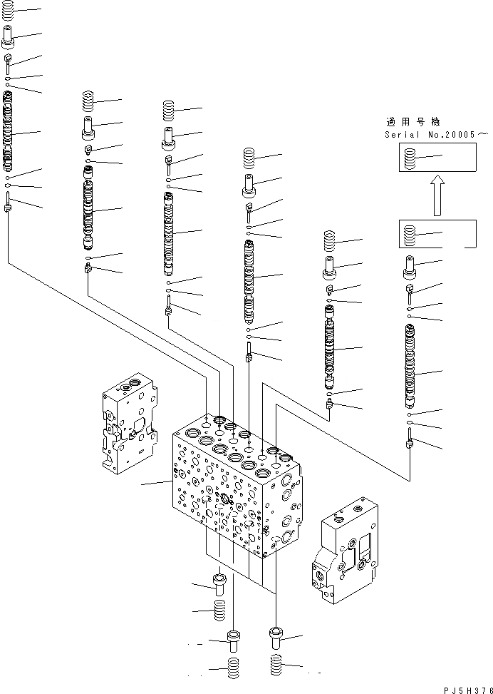 Схема запчастей Komatsu PC228US-3U - ОСНОВН. КЛАПАН (/)(№-) ОСНОВН. КОМПОНЕНТЫ И РЕМКОМПЛЕКТЫ