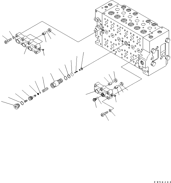 Схема запчастей Komatsu PC228US-3U - ОСНОВН. КЛАПАН (/)(№-) ОСНОВН. КОМПОНЕНТЫ И РЕМКОМПЛЕКТЫ