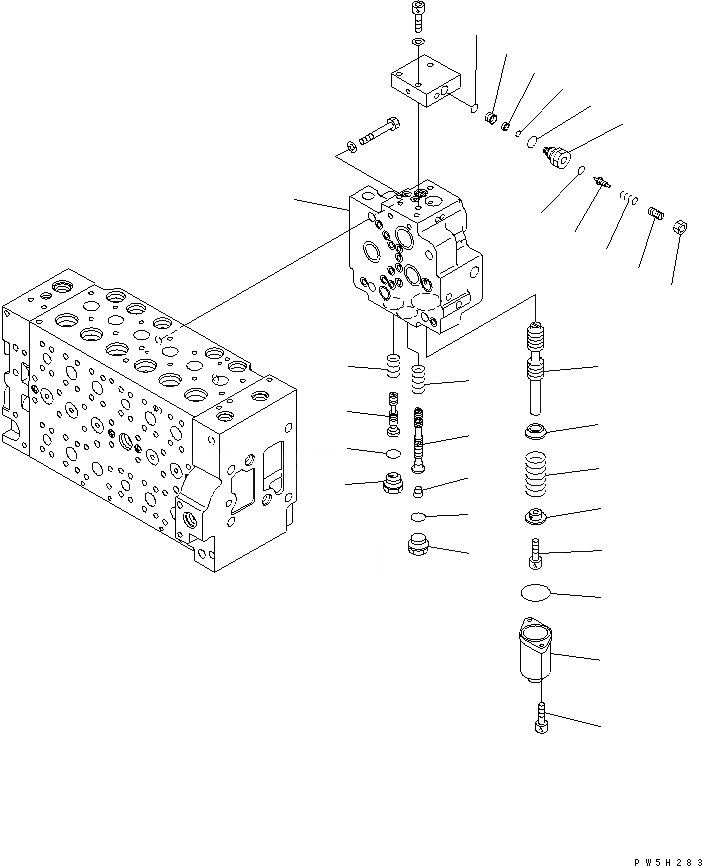 Схема запчастей Komatsu PC228US-3U - ОСНОВН. КЛАПАН (/)(№-) ОСНОВН. КОМПОНЕНТЫ И РЕМКОМПЛЕКТЫ