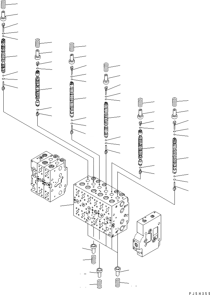 Схема запчастей Komatsu PC228US-3U - ОСНОВН. КЛАПАН (-АКТУАТОР) (/) (СПЕЦ-Я ДЛЯ РАЗРУШ. ЗДАНИЙ¤ ЕС. СПЕЦ-Я.)(№-) ОСНОВН. КОМПОНЕНТЫ И РЕМКОМПЛЕКТЫ