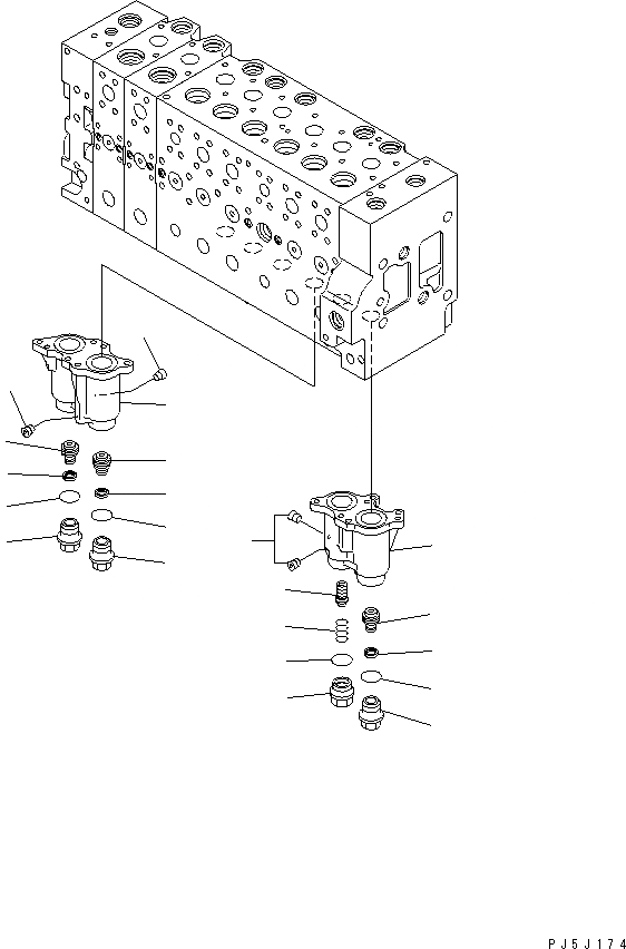 Схема запчастей Komatsu PC228US-3U - ОСНОВН. КЛАПАН (-АКТУАТОР) (/) (СПЕЦ-Я ДЛЯ РАЗРУШ. ЗДАНИЙ¤ ЕС. СПЕЦ-Я.)(№-) ОСНОВН. КОМПОНЕНТЫ И РЕМКОМПЛЕКТЫ