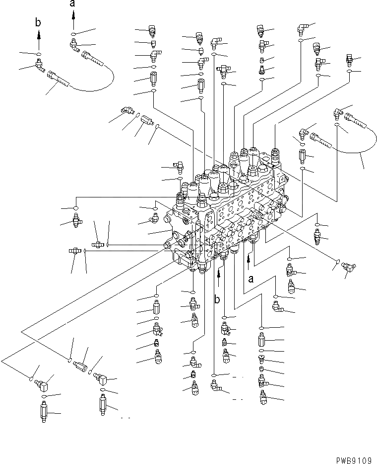 Схема запчастей Komatsu PC228US-2 - ОСНОВН. КЛАПАН (СОЕДИНИТЕЛЬН. ЧАСТИ) ( АКТУАТОР) (ДЛЯ MONO-СТРЕЛА) ГИДРАВЛИКА