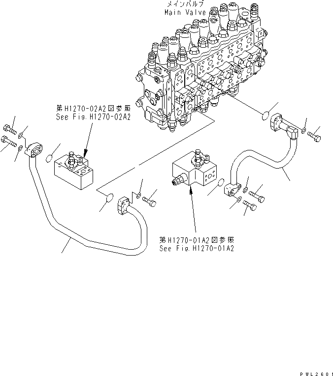 Схема запчастей Komatsu PC228US-2 - НАВЕСНОЕ ОБОРУД-Е ( АКТУАТОР) (КЛАПАН) (ДЛЯ MONO-СТРЕЛА) ГИДРАВЛИКА