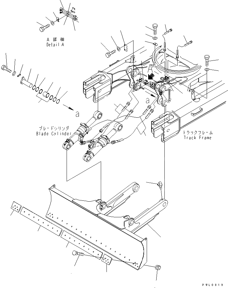 Схема запчастей Komatsu PC228US-2 - ОТВАЛ РАБОЧЕЕ ОБОРУДОВАНИЕ