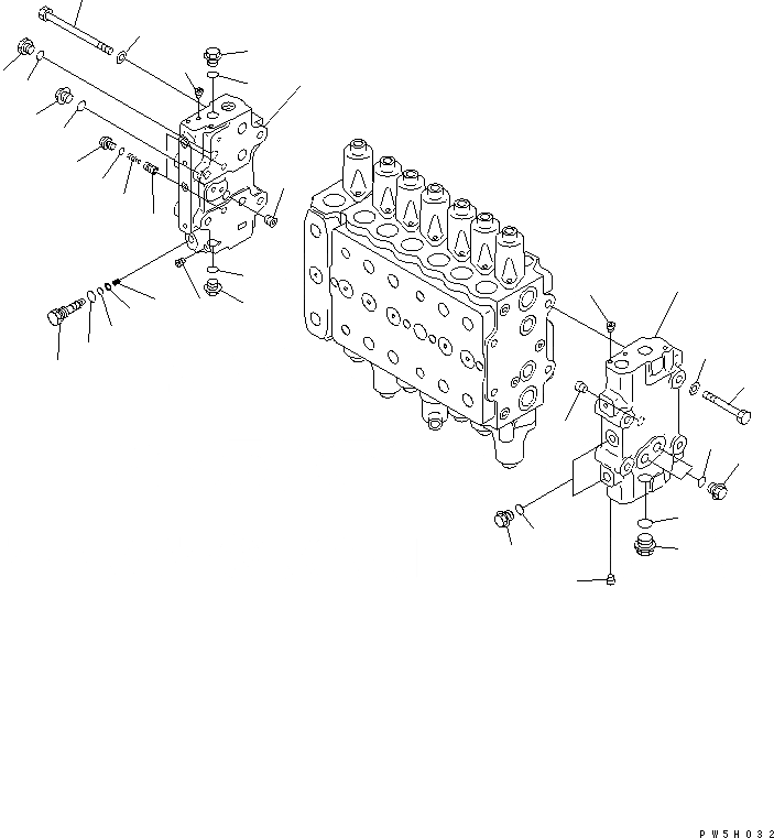 Схема запчастей Komatsu PC228US-2 - ОСНОВН. КЛАПАН (-АКТУАТОР) (/) (ДЛЯ MONO-СТРЕЛА) ОСНОВН. КОМПОНЕНТЫ И РЕМКОМПЛЕКТЫ