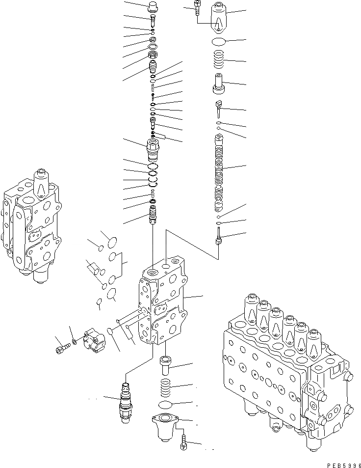 Схема запчастей Komatsu PC228US-2 - ОСНОВН. КЛАПАН (-АКТУАТОР) (/) (ДЛЯ MONO-СТРЕЛА) ОСНОВН. КОМПОНЕНТЫ И РЕМКОМПЛЕКТЫ