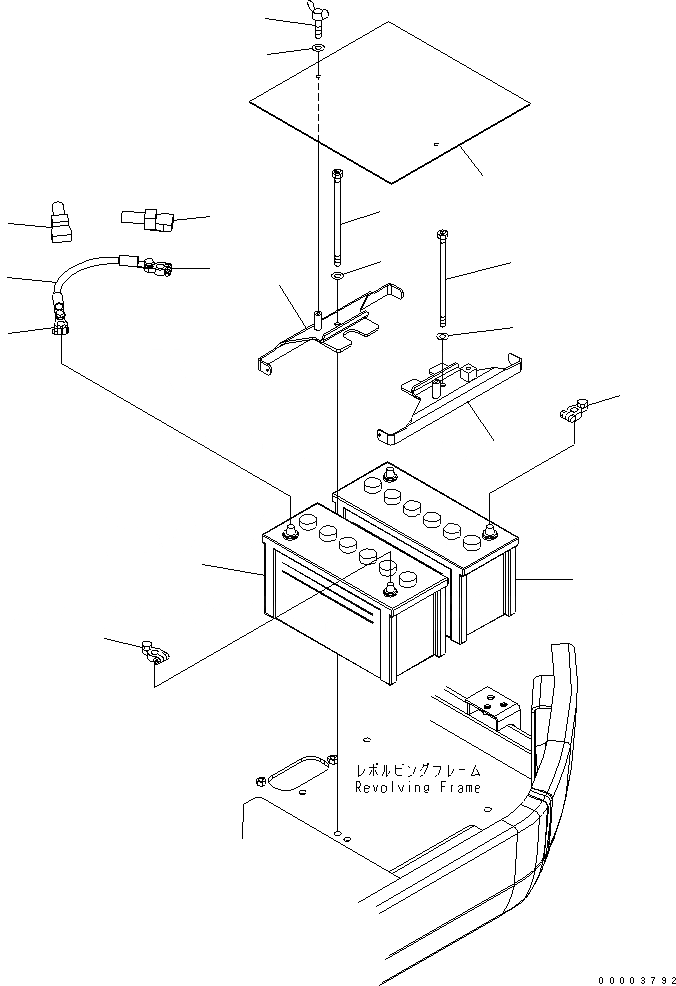 Схема запчастей Komatsu PC228US-3 - АККУМУЛЯТОР (ER)(№-) ЭЛЕКТРИКА