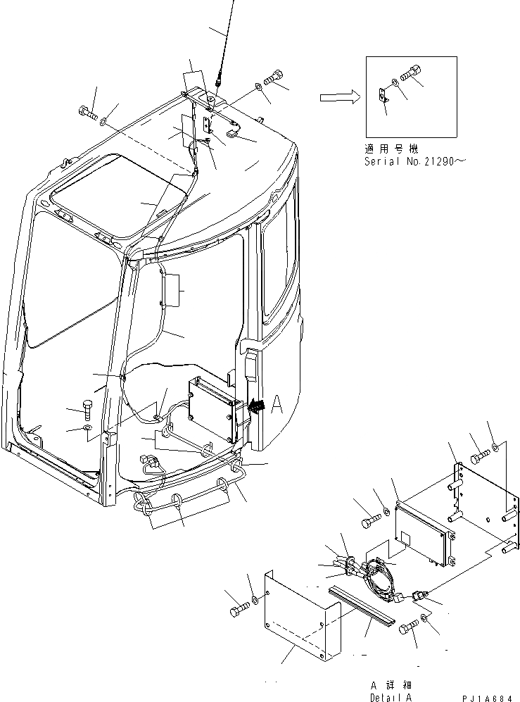 Схема запчастей Komatsu PC228US-3 - KOMTRAX(№-) ЭЛЕКТРИКА