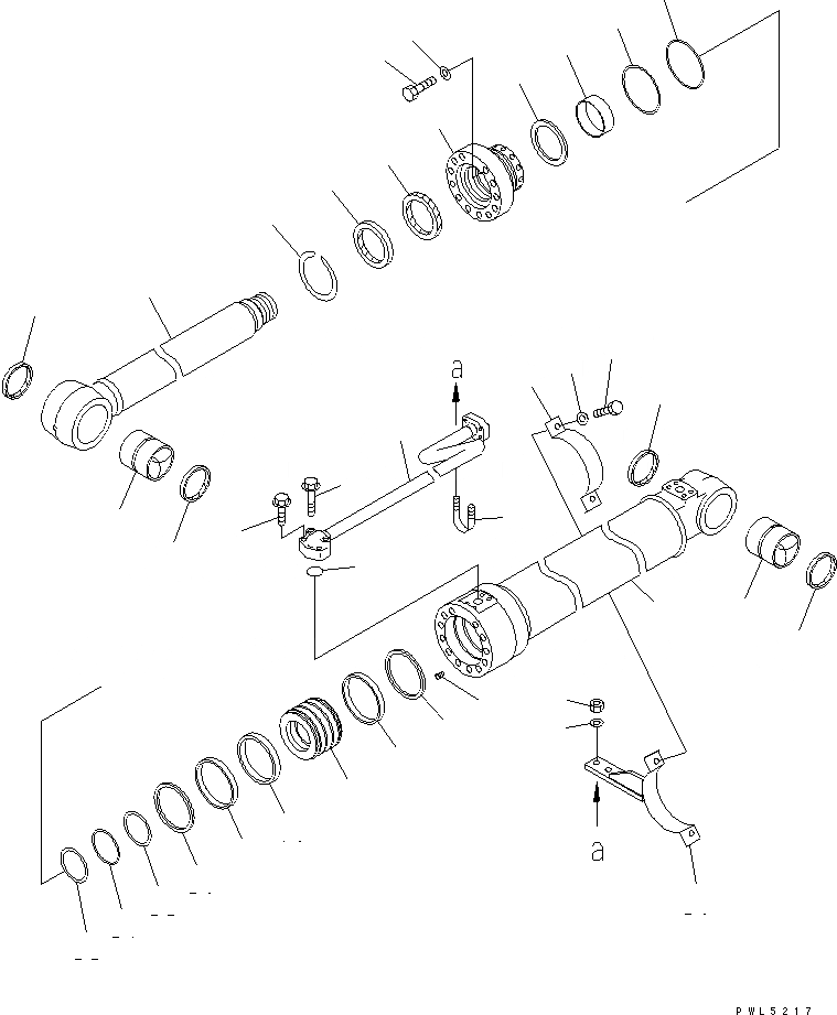 Схема запчастей Komatsu PC228US-3 - ЦИЛИНДР СТРЕЛЫ(РУКОЯТЬ CRANE СПЕЦ-Я.) (YELНИЗ.)(№-) ОСНОВН. КОМПОНЕНТЫ И РЕМКОМПЛЕКТЫ