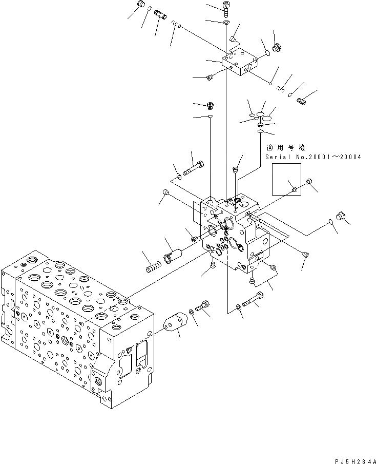 Схема запчастей Komatsu PC228US-3 - ОСНОВН. КЛАПАН (/)(№-) ОСНОВН. КОМПОНЕНТЫ И РЕМКОМПЛЕКТЫ