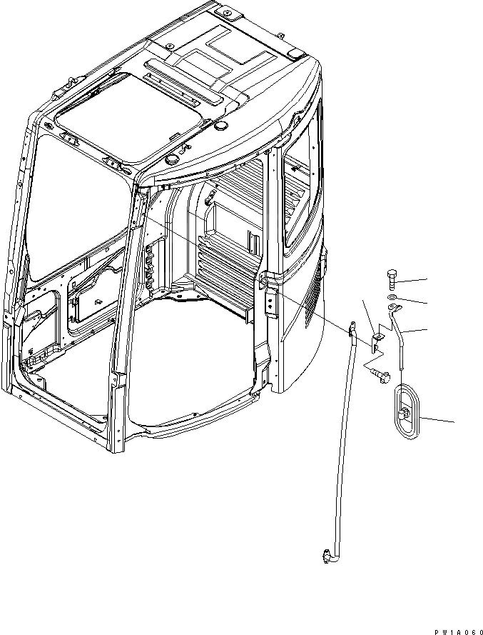 Схема запчастей Komatsu PC228USLC-3U - ЗАДН. VIEW MIRROR¤ ЛЕВ.(№-) ЧАСТИ КОРПУСА