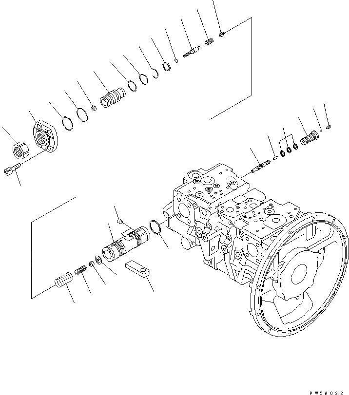 Схема запчастей Komatsu PC228USLC-3U - ОСНОВН. НАСОС (8/)(№-) ОСНОВН. КОМПОНЕНТЫ И РЕМКОМПЛЕКТЫ